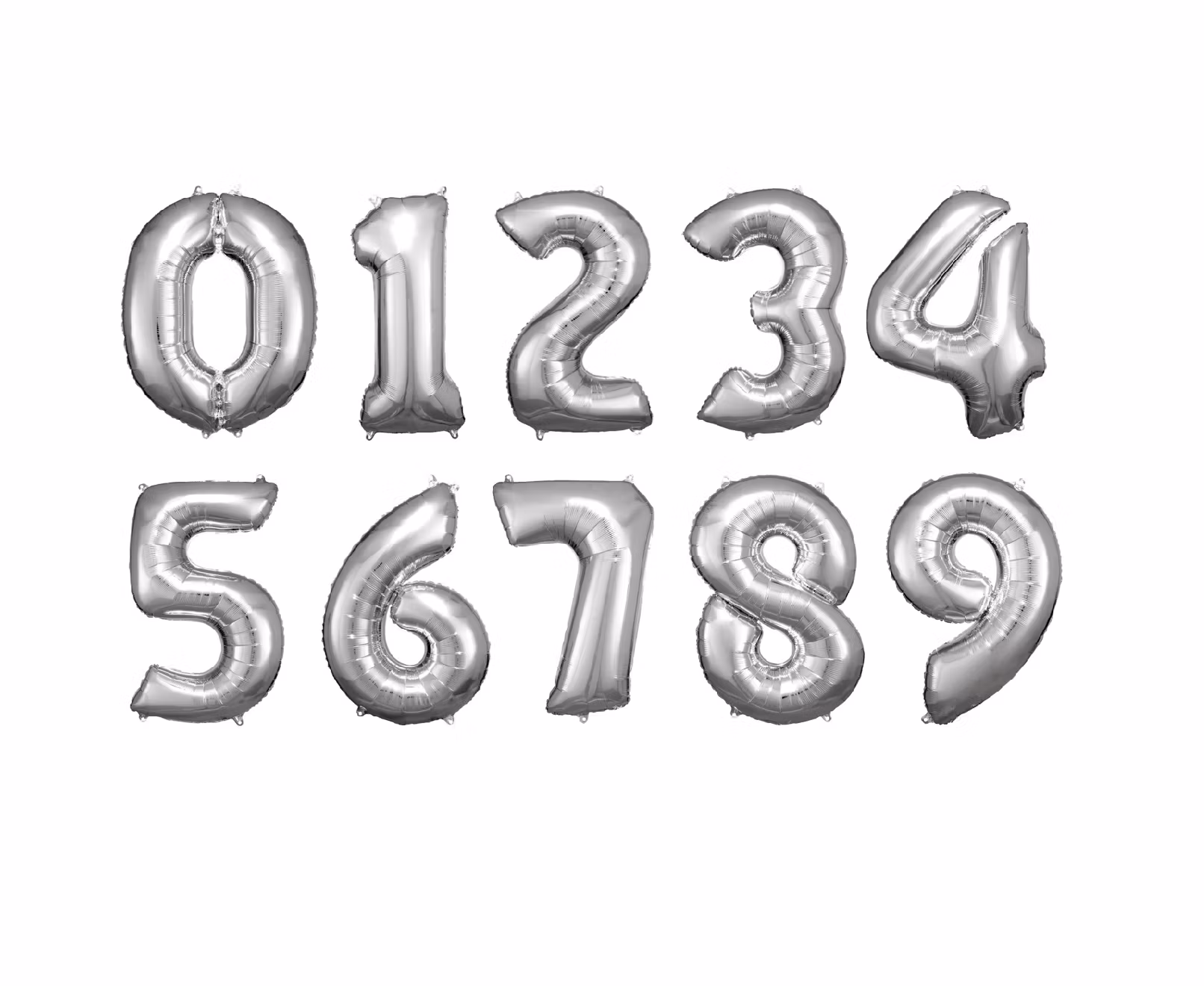 Sifferballonger Folie Super Shape Silver 86cm