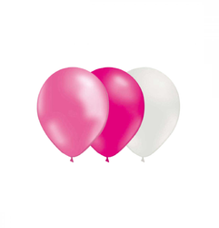 Ballongkombo Magenta Metallic-Rosa-Vit 28cm