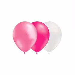 Ballongkombo Magenta Metallic-Rosa-Vit 28cm