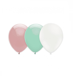 Ballongkombo Babyrosa-Mintgrön-Vit 28cm