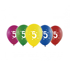 Sifferballonger Latex Siffra Fem - 10-pack