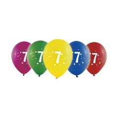 Sifferballonger Latex Siffra Sju - 10-pack