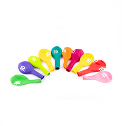 Sifferballonger Latex Siffra Tio - 10-pack
