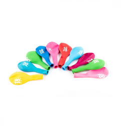 Sifferballonger Latex Siffra Arton - 10-pack