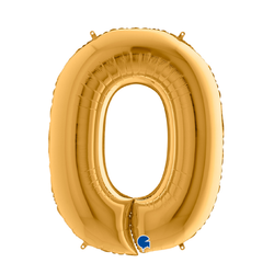 Sifferballonger Folie Guld 100cm