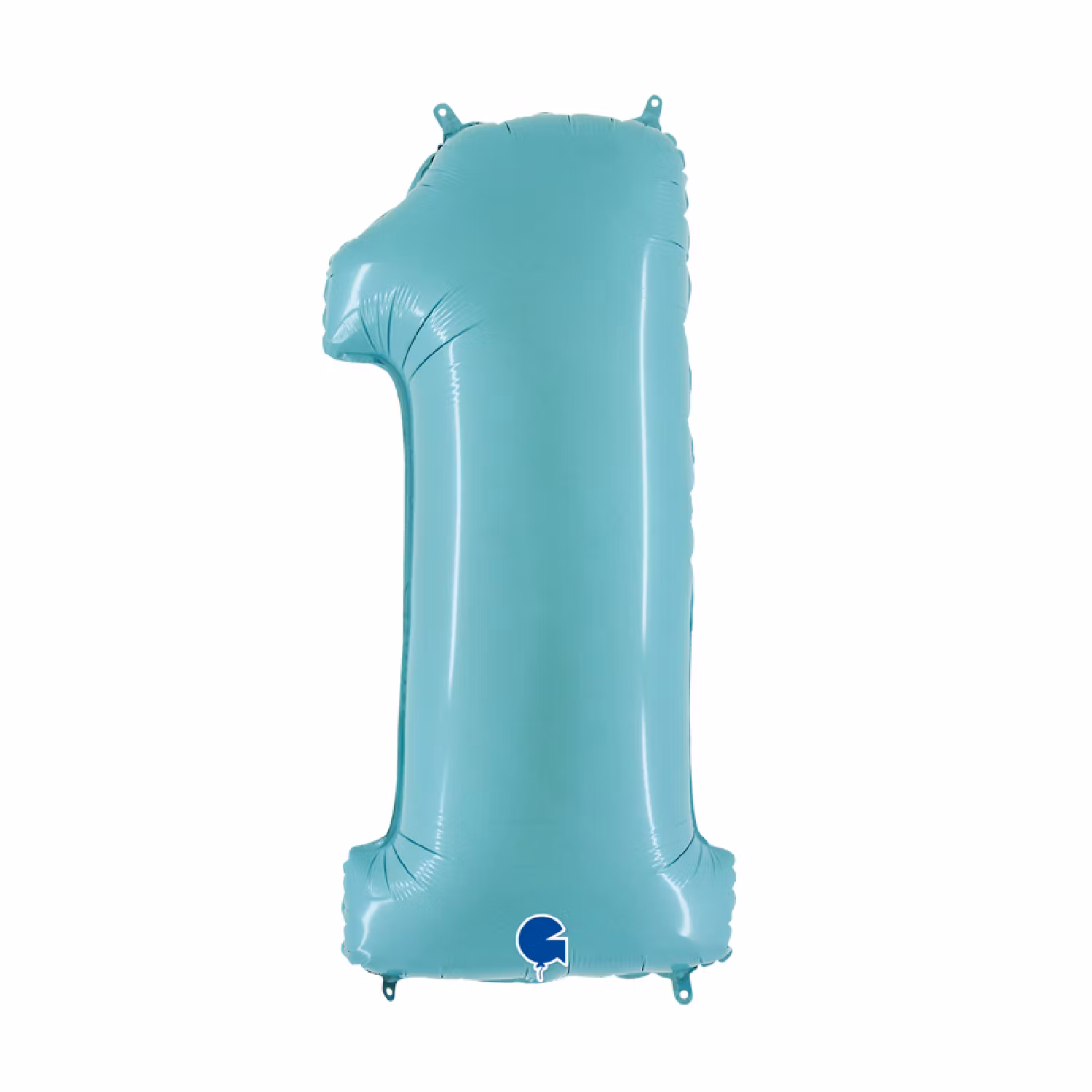 Sifferballonger Folie Pastellblå 102cm