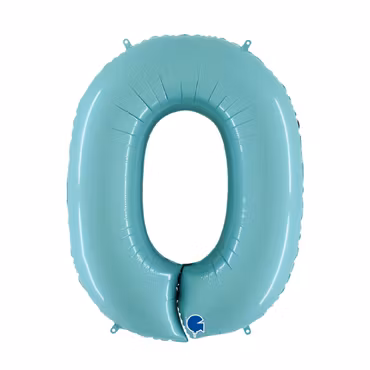 Sifferballonger Folie Pastellblå 100cm