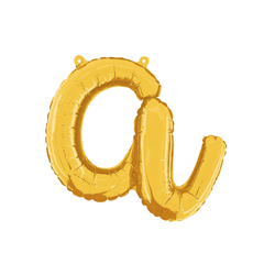 Bokstavsballong Folie Script Guld