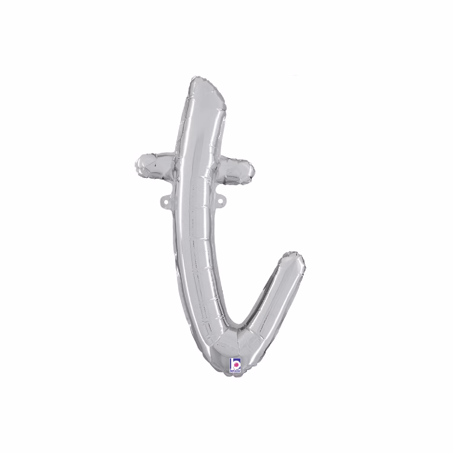 Bokstavsballong Folie Script Silver