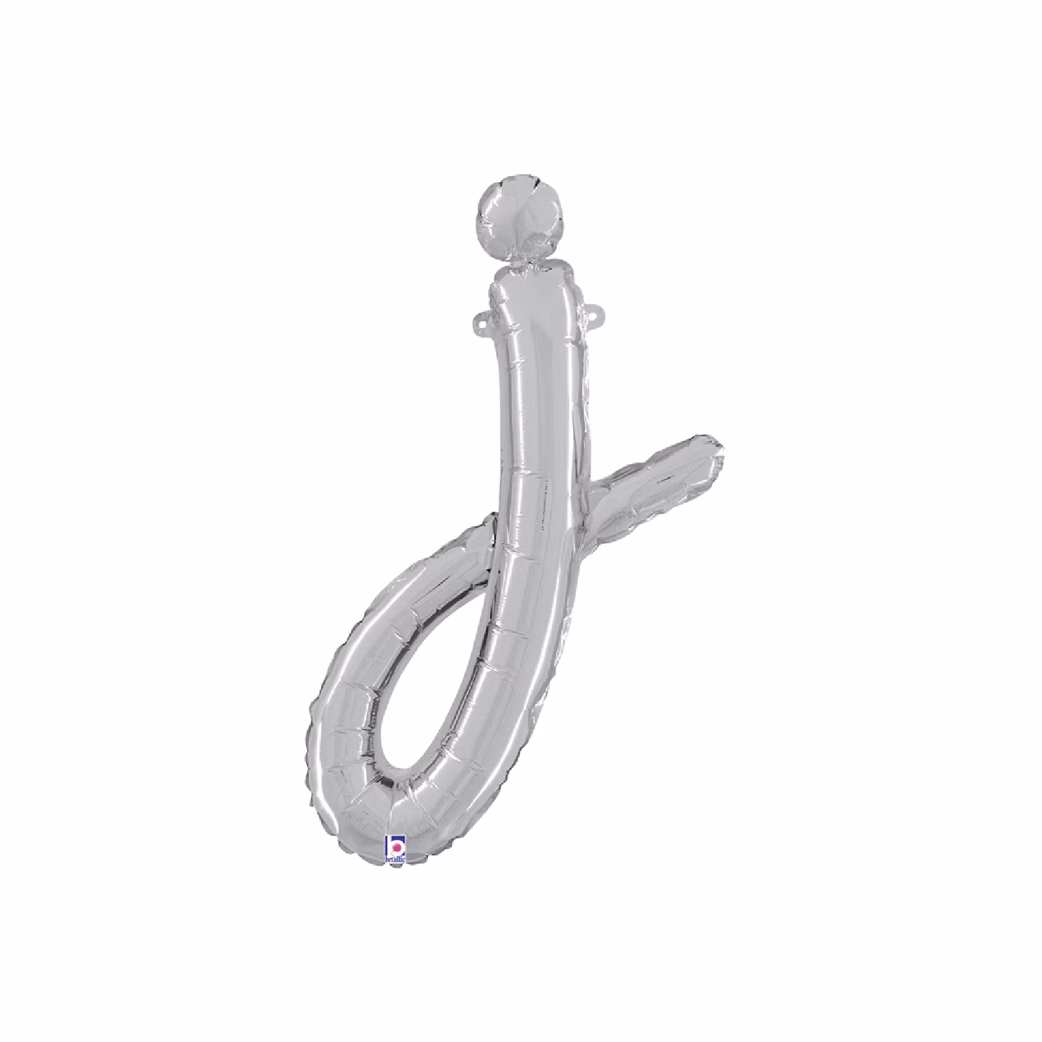Bokstavsballong Folie Script Silver
