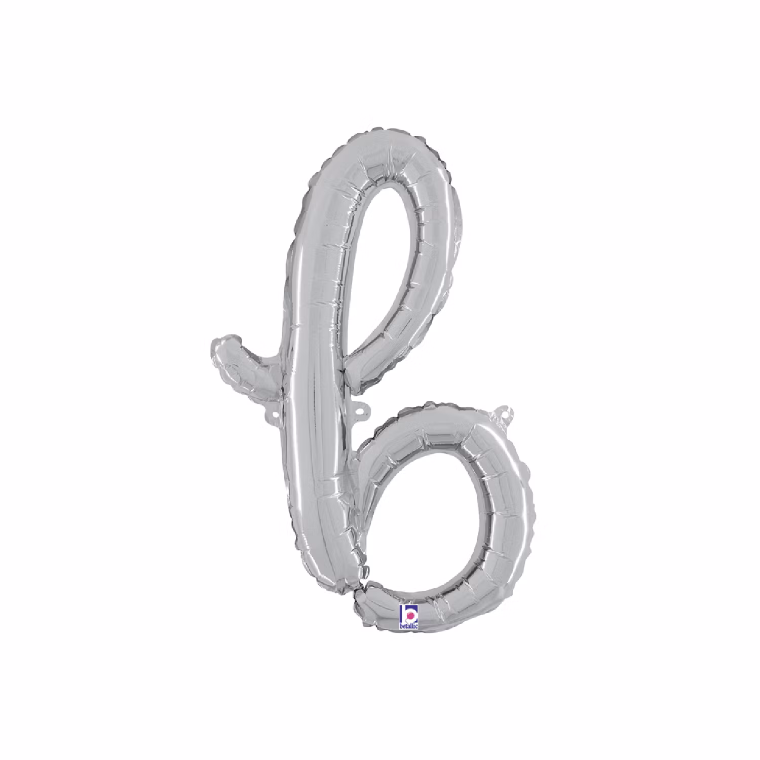 Bokstavsballong Folie Script Silver