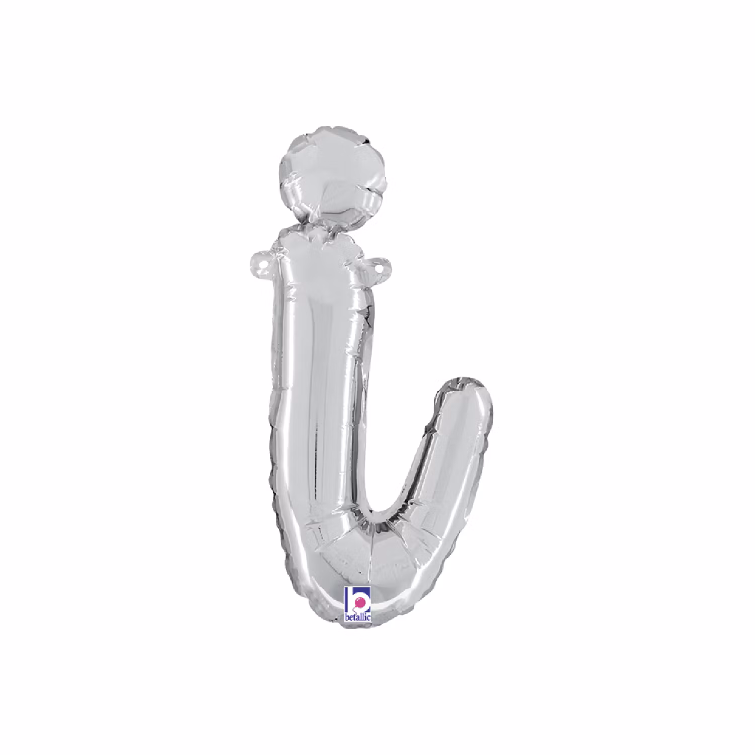 Bokstavsballong Folie Script Silver