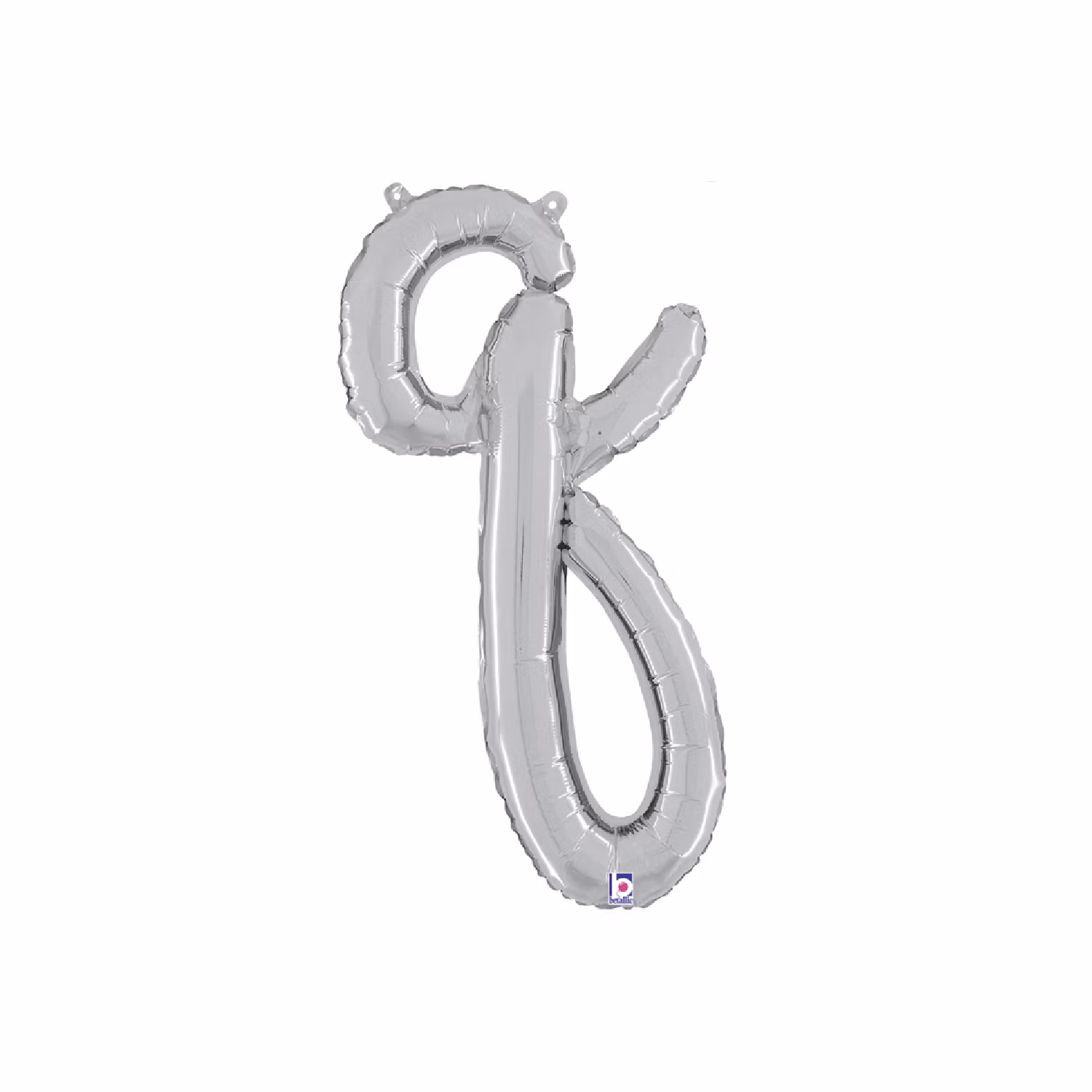 Bokstavsballong Folie Script Silver