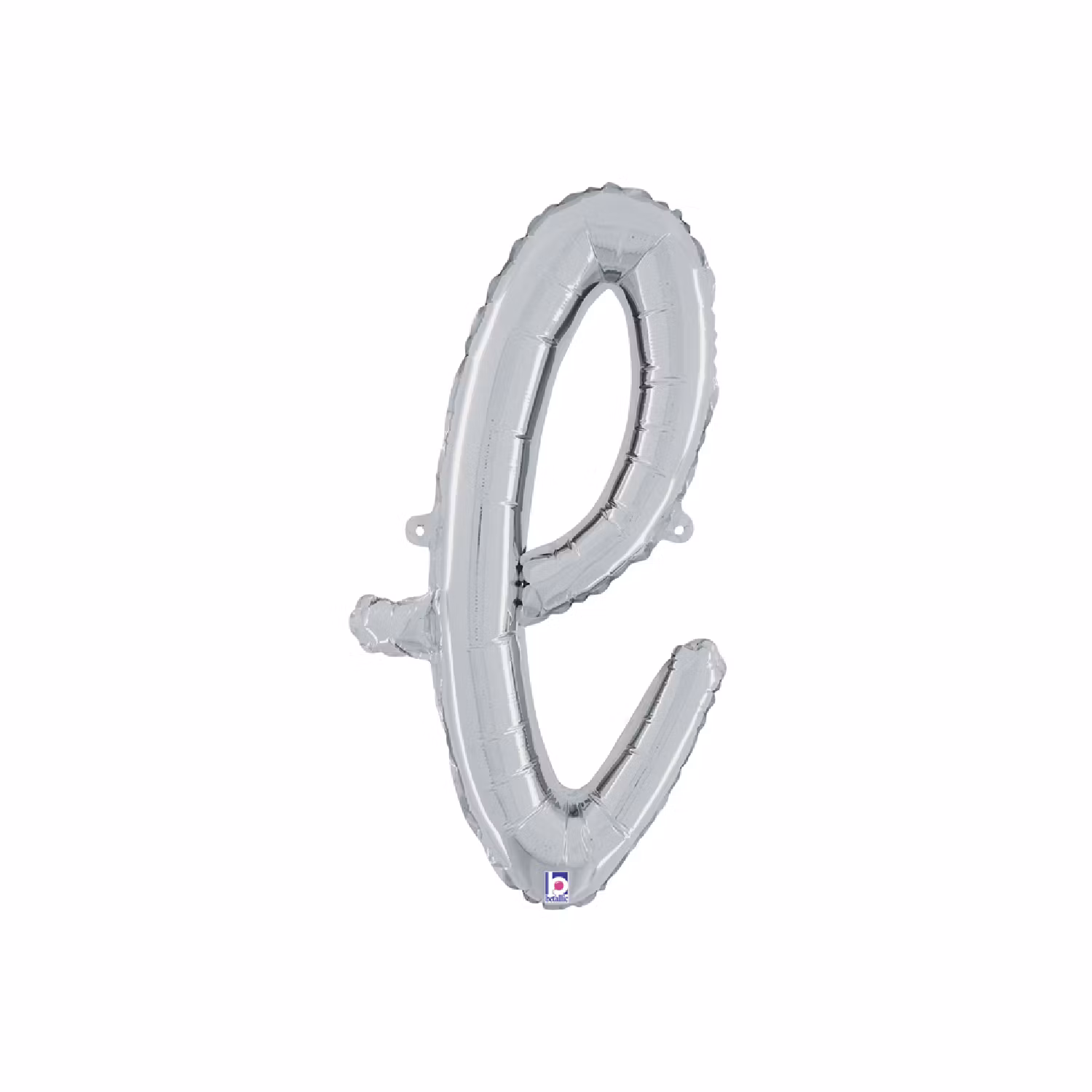 Bokstavsballong Folie Script Silver