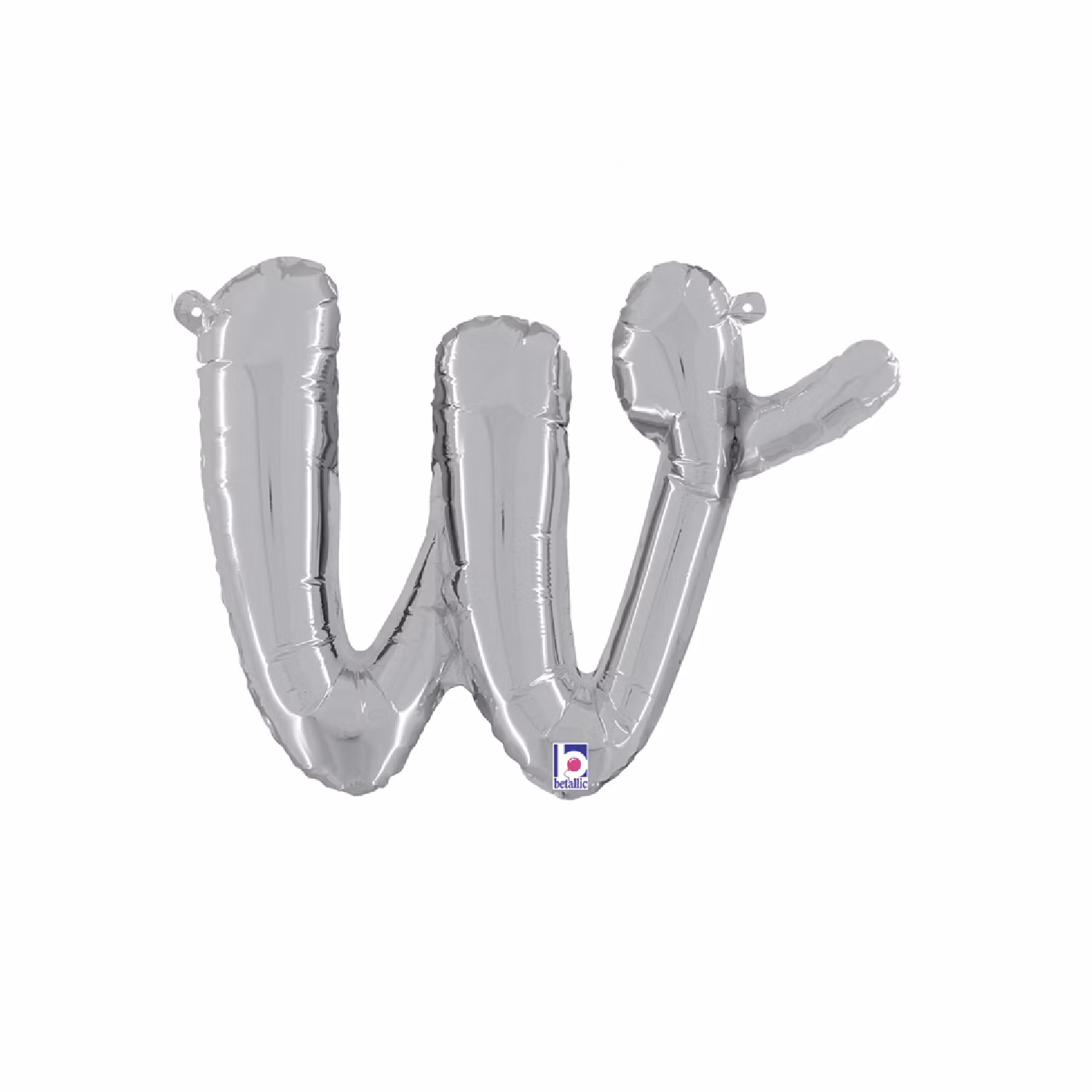 Bokstavsballong Folie Script Silver