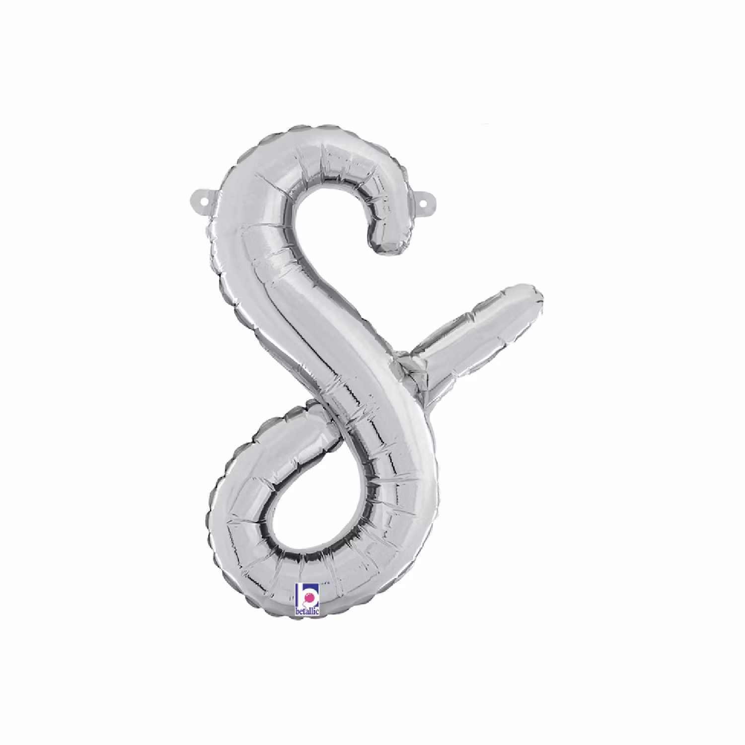 Bokstavsballong Folie Script Silver