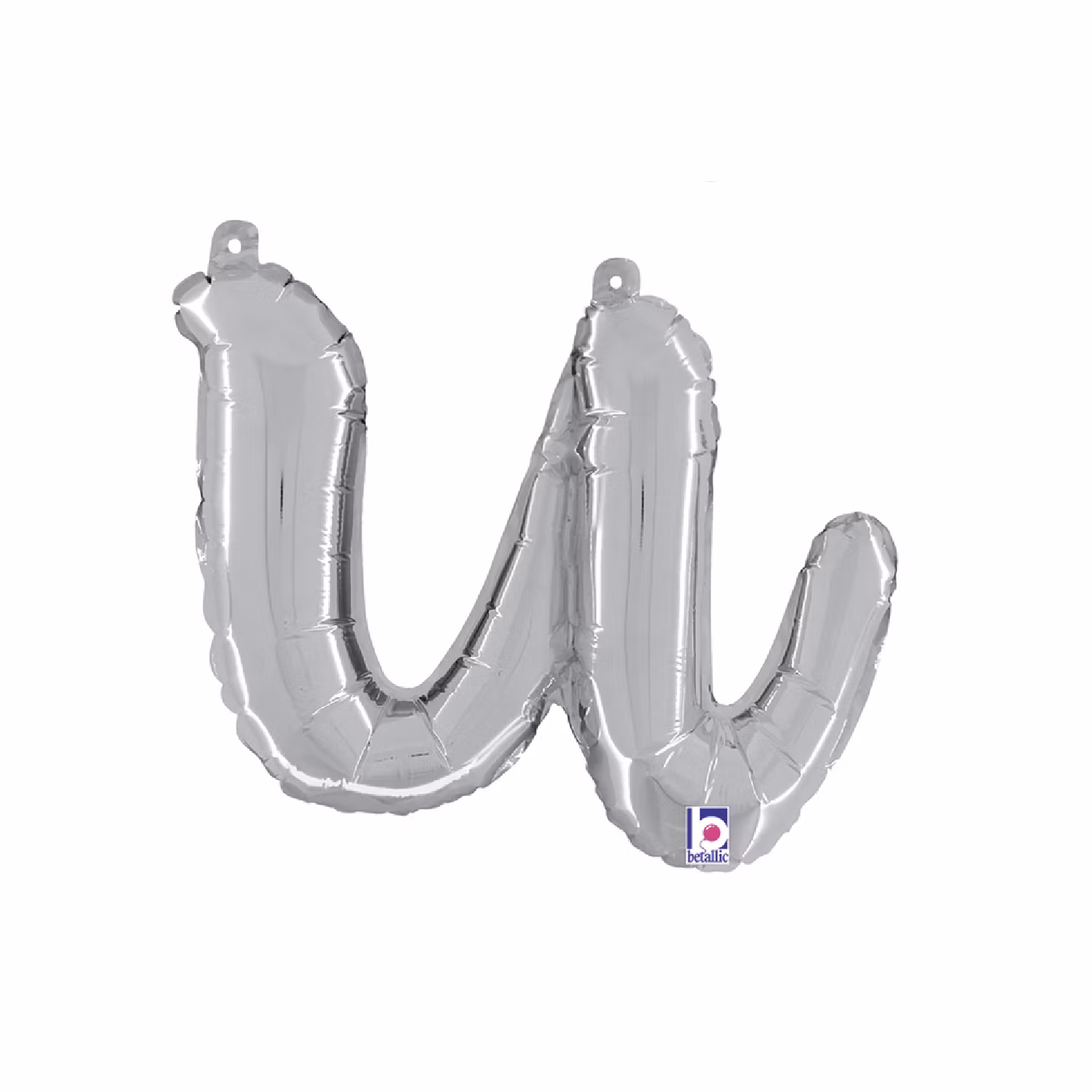 Bokstavsballong Folie Script Silver
