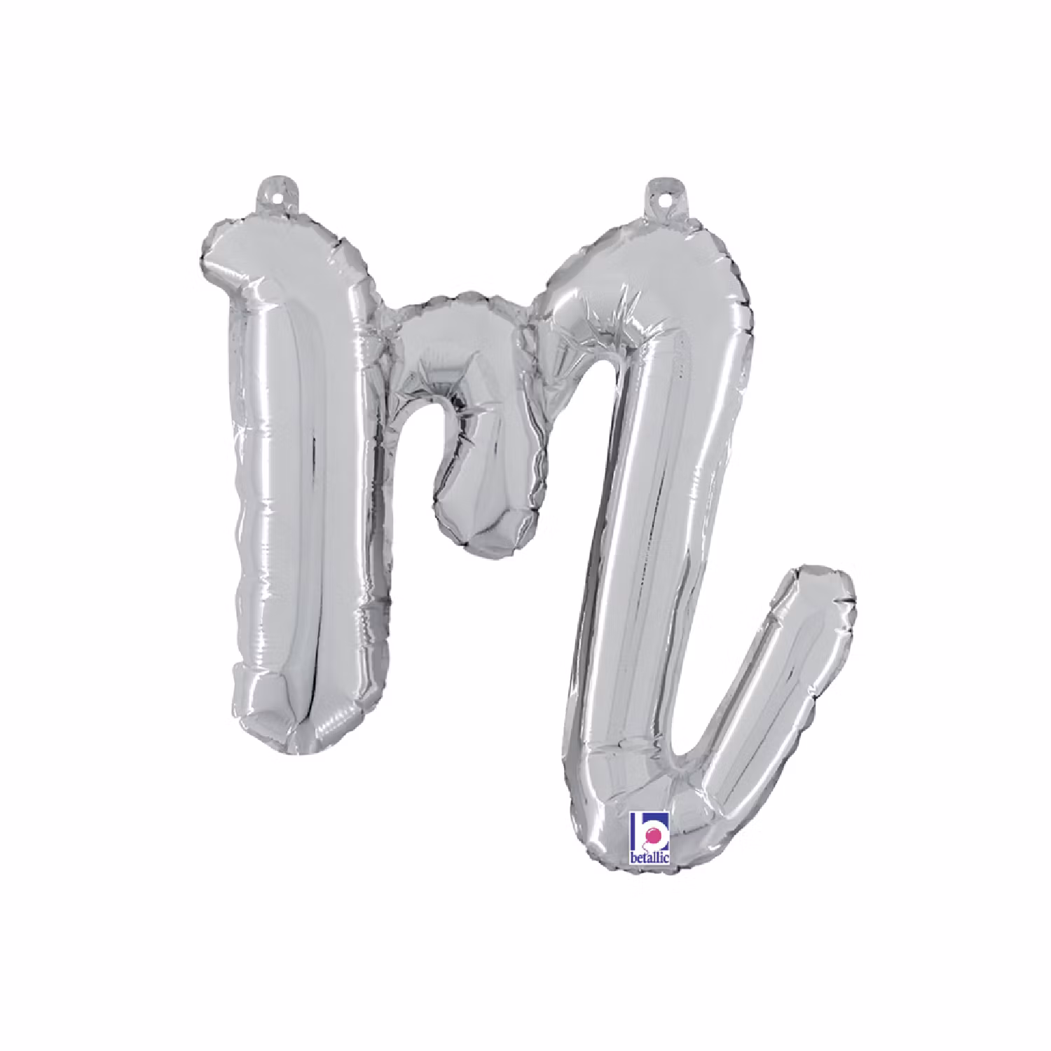 Bokstavsballong Folie Script Silver
