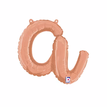 Bokstavsballong Folie Script Roséguld