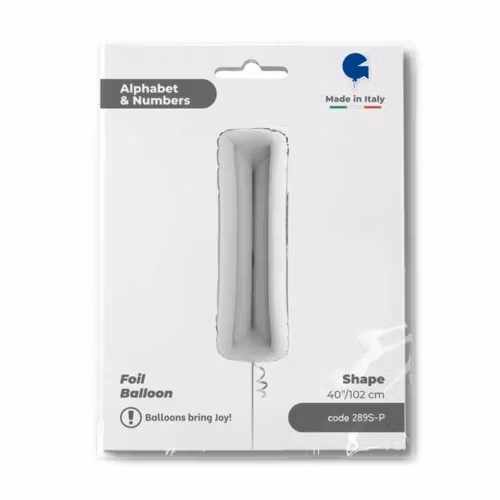 Bokstavsballong Folie Silver 100cm