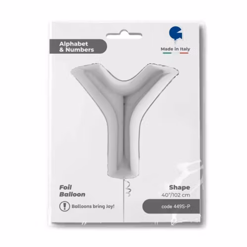 Bokstavsballong Folie Silver 100cm
