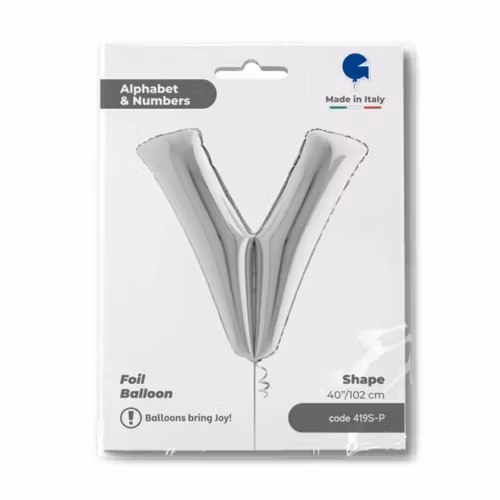 Bokstavsballong Folie Silver 100cm