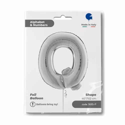 Bokstavsballong Folie Silver 100cm