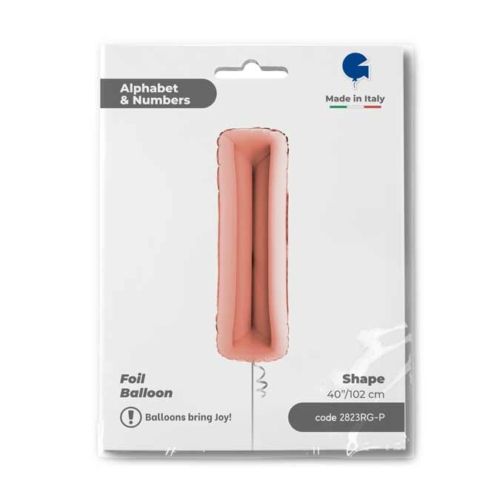 Bokstavsballong Folie Roséguld 100cm
