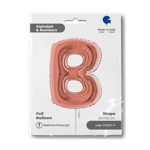 Bokstavsballong Folie Roséguld 100cm