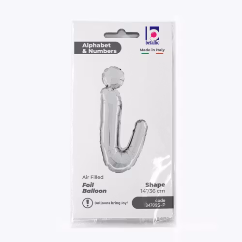 Bokstavsballong Folie Script Silver