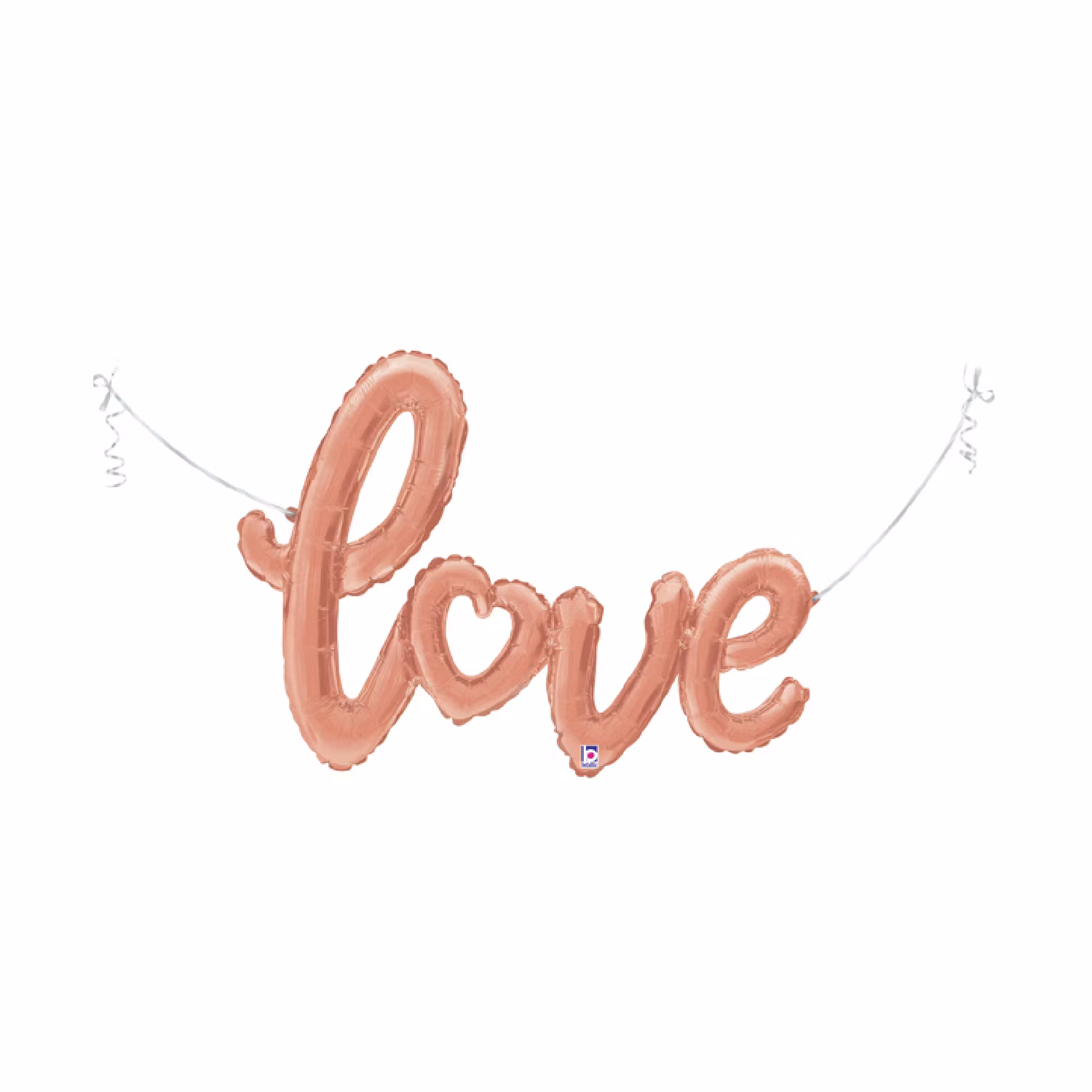 Ballonggirlang Love Script Roséguld