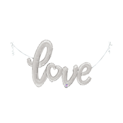 Ballonggirlang Love Script Silver