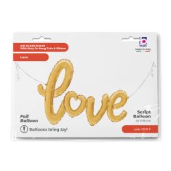 Ballonggirlang Love Script Guld