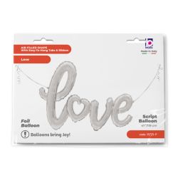 Ballonggirlang Love Script Silver