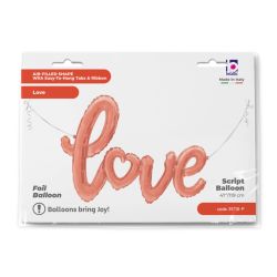 Ballonggirlang Love Script Roséguld