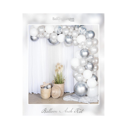 Ballongbåge Arch Kit Silver Krom