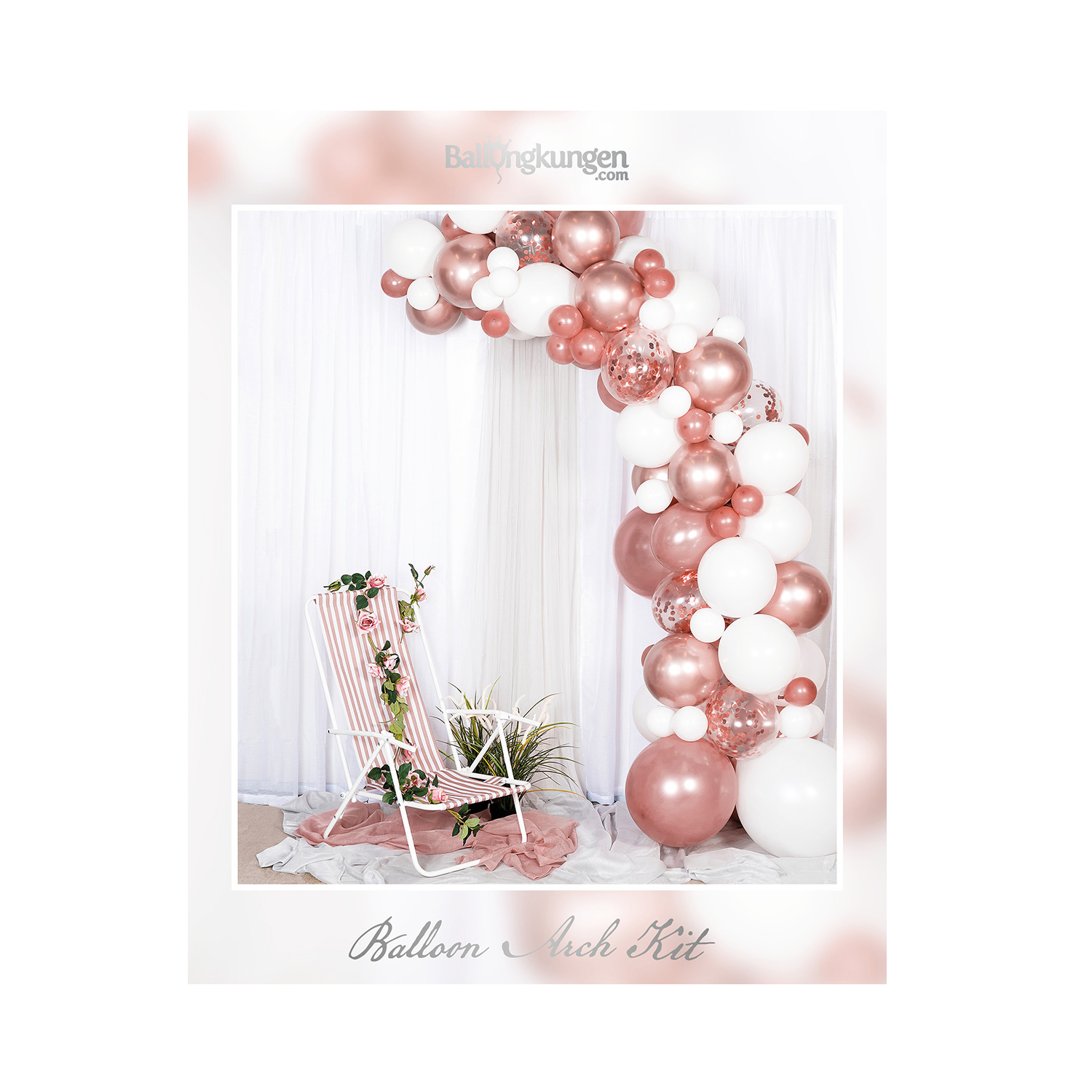 Ballongbåge Arch Kit Rosé Guld