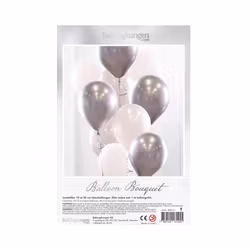 Ballongbukett Silver Krom