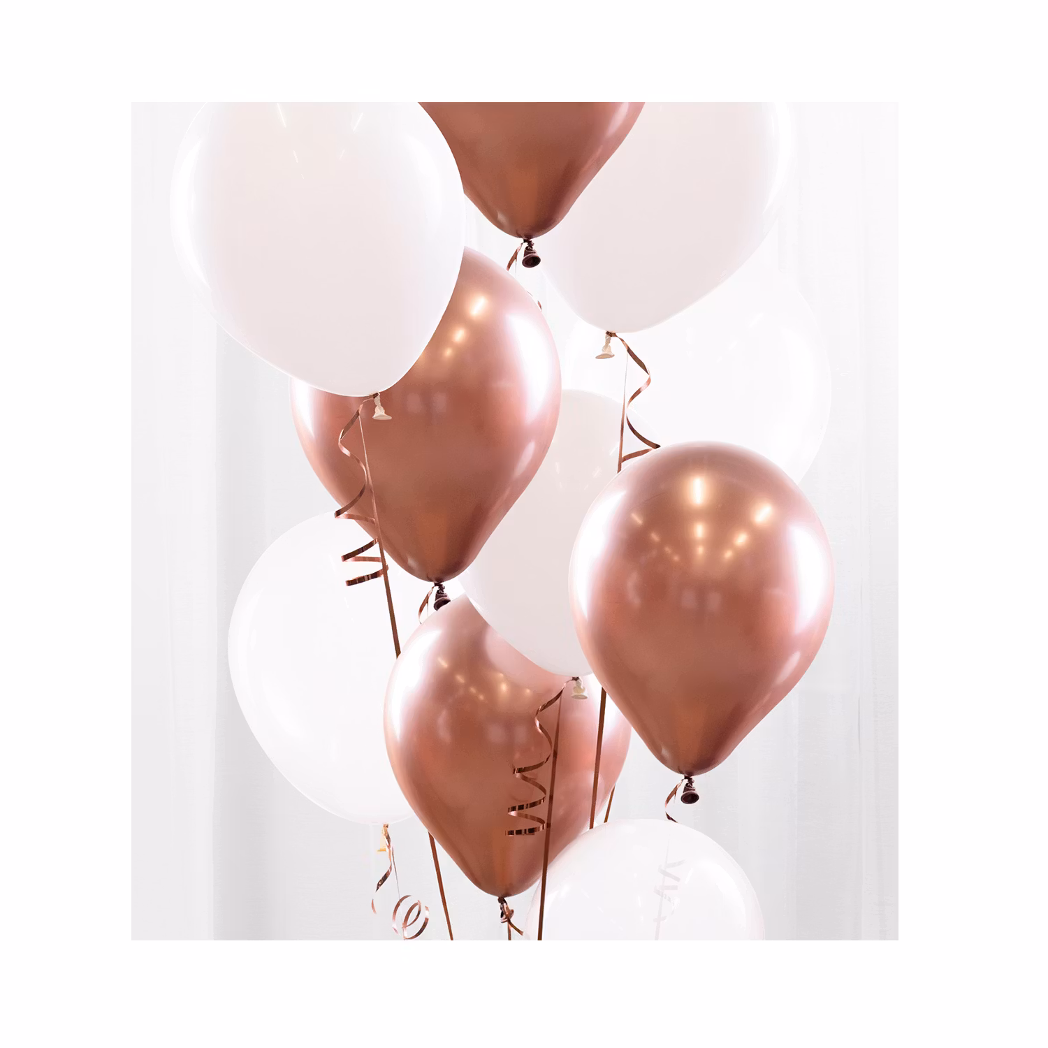 Ballongbukett Rosé Guld Krom