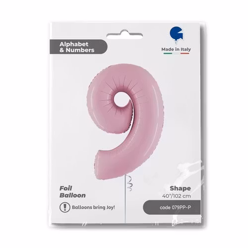 Sifferballonger Folie Pastellrosa 100cm