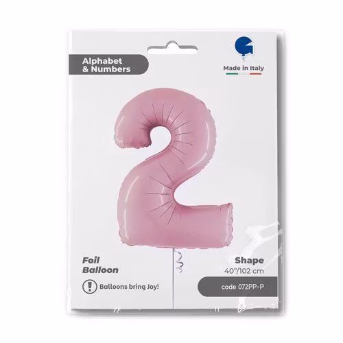 Sifferballonger Folie Pastellrosa 100cm