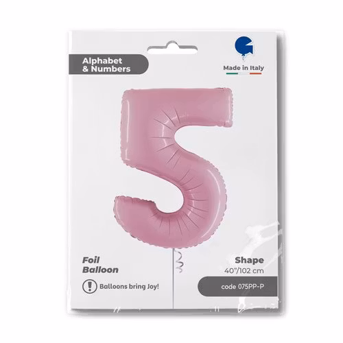 Sifferballonger Folie Pastellrosa 100cm