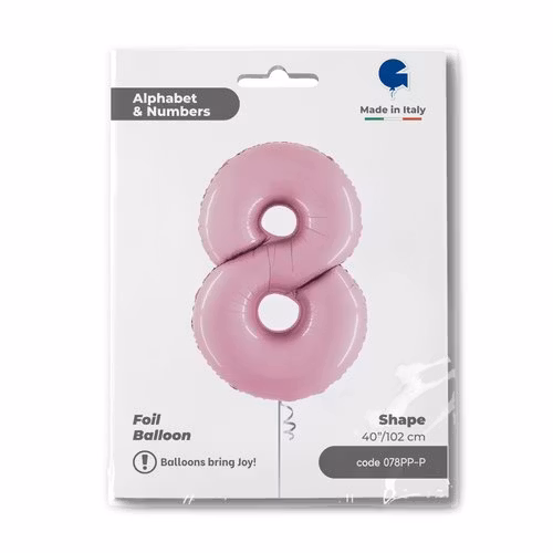 Sifferballonger Folie Pastellrosa 100cm