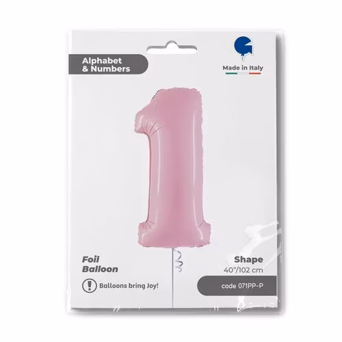 Sifferballonger Folie Pastellrosa 100cm