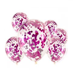 Konfettiballonger Professional Magenta 6-pack