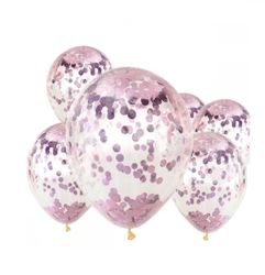 Konfettiballonger Professional Rosa 6-pack