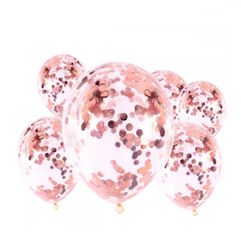 Konfettiballonger Professional Rosé Guld 6-pack