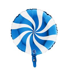 Folieballong Swirly Vit-Blå 45cm