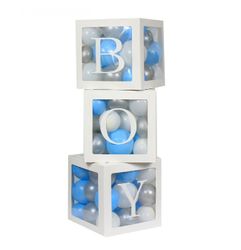 Ballongboxar med Bokstäverna BOY