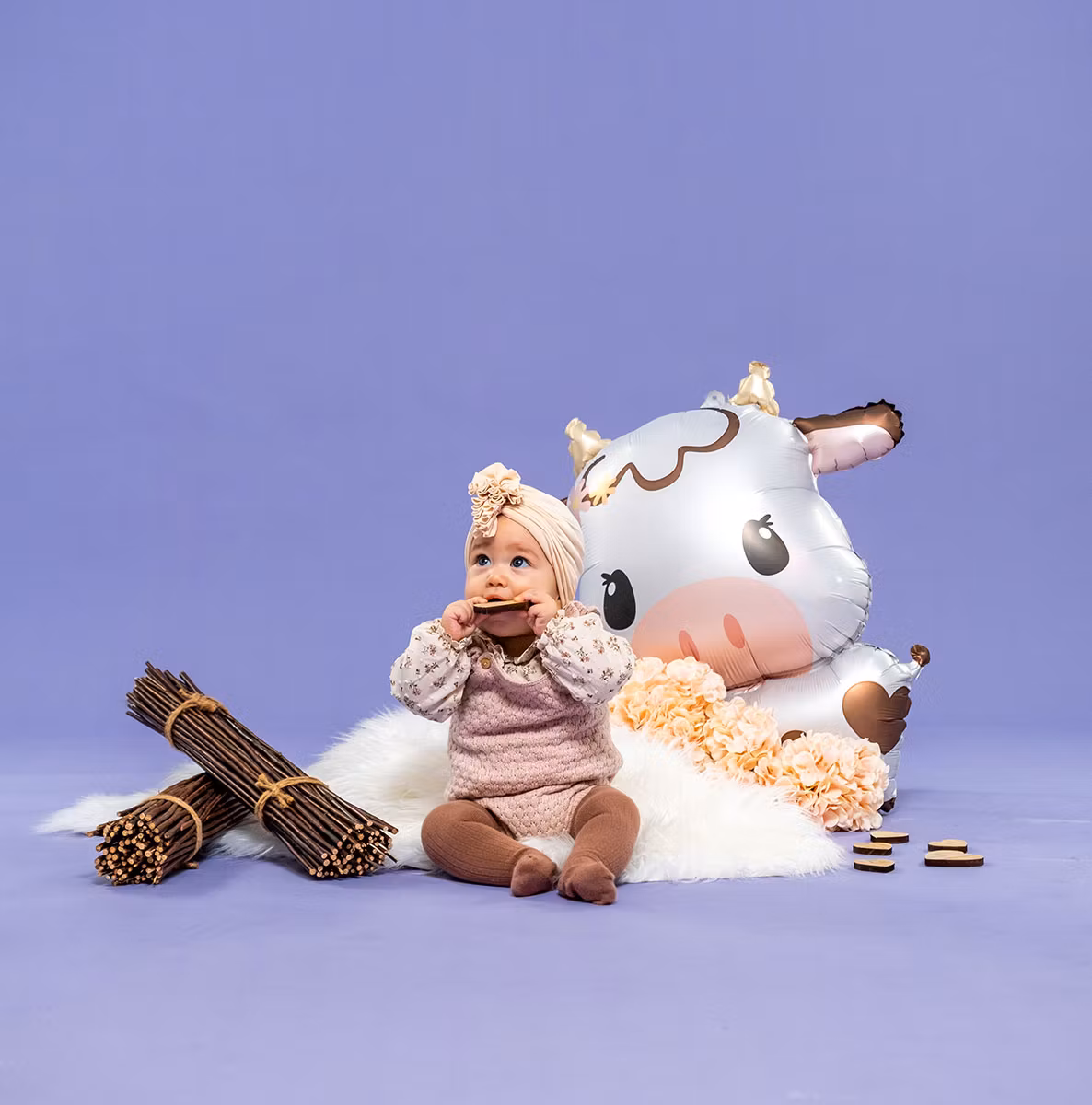 Folieballong Cute Cow 64cm